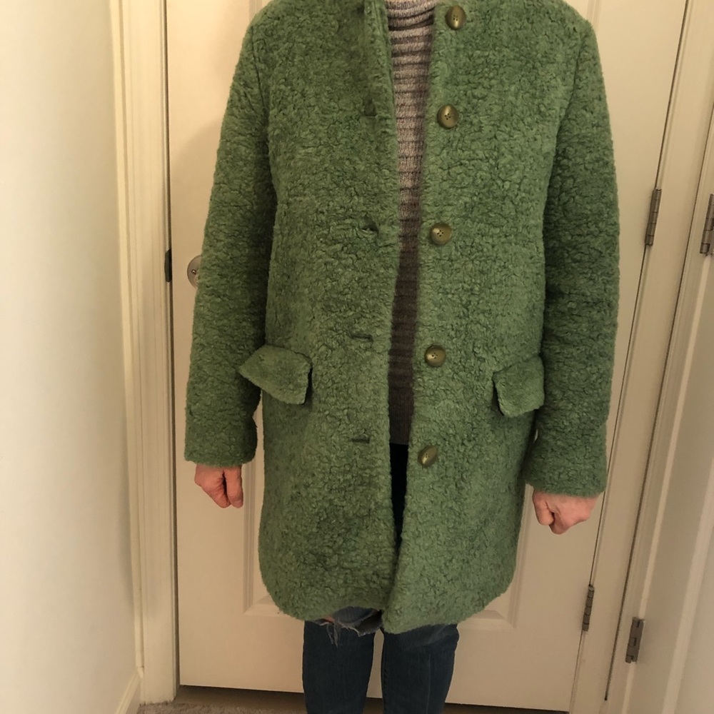 NWOT Zara Green Button Down Jacket